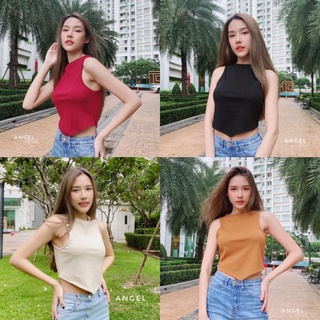 ✔ป้ายTOPSHOP เสื้อกล้ามครอปชายเเหลม ✔