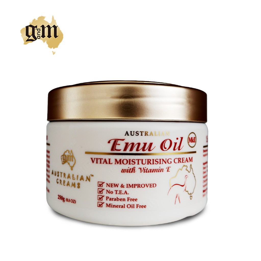 [ มาตรฐานออสเตรเลีย ] G &amp;M Australian Emu Oil Vital Moisturizing Cream Mki 250g