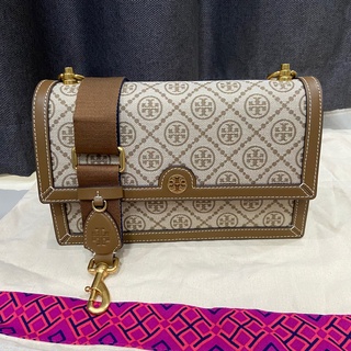 กระเป๋าสะพาย Burch T Monogram Jacquard พร้อมส่ง งานori ดีสุด  ไม่ต้องรอพรี ขนาด ( 27*10*17) ถ่ายสดจากสินค้าจริง100%