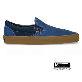 VANS SLIP ON GUM SOLE NAVY SNEAKERS สินค้ามีประกันแท้