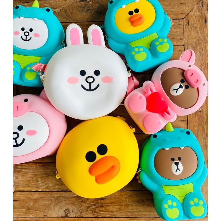 ⭐️ราคาพิเศษ⭐️ 🇹🇭 พร้อมส่ง กระเป๋าลายการ์ตูน ซิลิโคนลายน่ารัก ขนาด 18-25 cm. - รูปที่ 3