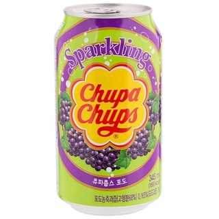 ชูปา ชุปส์ น้ำสปาร์กิ้งโซดาซ่ารสองุ่น Chupa Chups Sparking Soda Grape Flavor 345ml