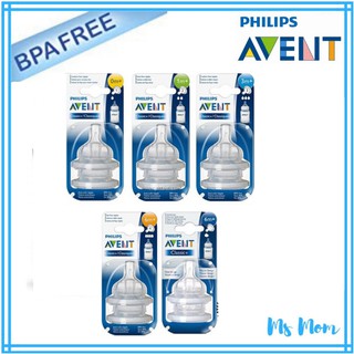 แหล่งขายและราคาจุกนม เอเว้นท์ Philips Avent Classic / Anti-Colic เบอร์ 1, 2, 3, 4, Y, - แพคละ 2 ชิ้นอาจถูกใจคุณ