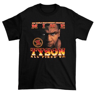 เสื้อยืด ผ้าฝ้าย พิมพ์ลาย Iron Mike Tyson สีดํา สําหรับผู้ชายS-5XL