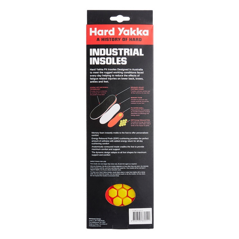 HARD YAKKA G60178 HY ERP Footbed Insole