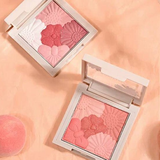 GOGO TALES HEARTBEAT PINK BLUSH  บลัชออน3เฉดสีในตลับเดียว ติดทนปัดแล้วดูแก้มสวยสุขภาพดีสุดๆ**ของแท้ 