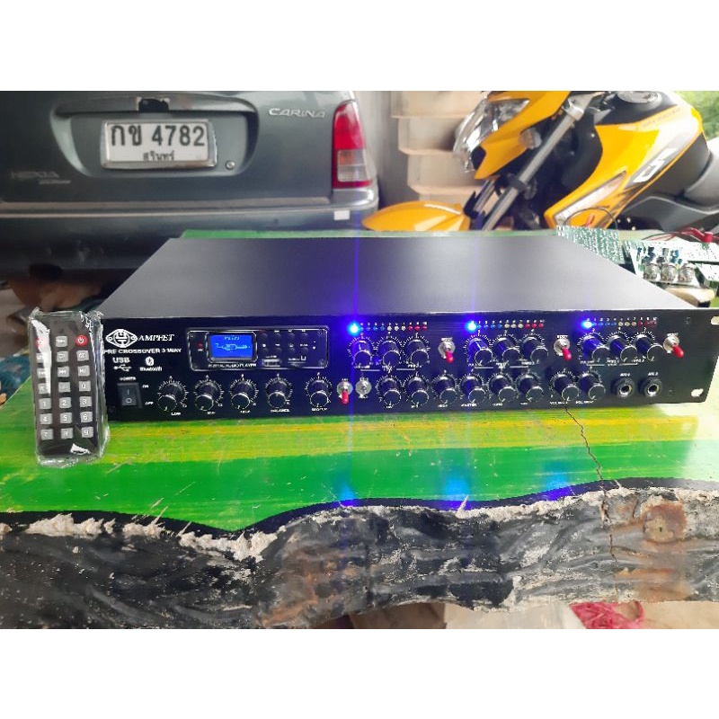 ปรีคอส 3 ทางรุ่นพิเศษ USB SD Card Flash Drive Bluetooth FM RCA 3.5 มิล