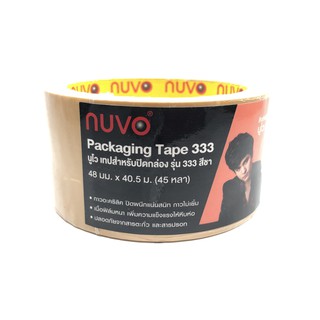 เทปชา OPP [NUVO] 48mmx45y สีชา ขนาด 2 นิ้ว ยาว 45 หลา