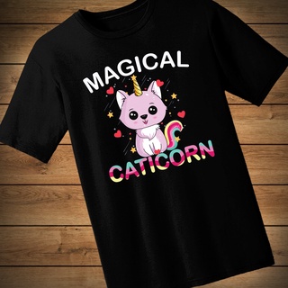 เสื้อยืดลาย MAGICAL CATICORN ผ้า cotton 100% ใส่สบาย เสื้อคอกลม เสื้อลายวินเทจ เสื้อสกรีน เสื้อพิมพ์ลาย เสื้อฮาฟโทน