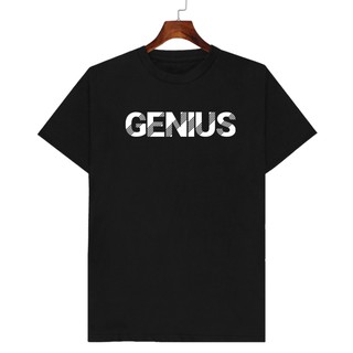 เสื้อยืด สีดำ GENIUS คอกลม มีเก็บปลายทาง