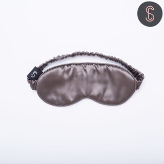 SilkCha Sleep Mask - สี Charcoal 🌑 (mulberry silk)