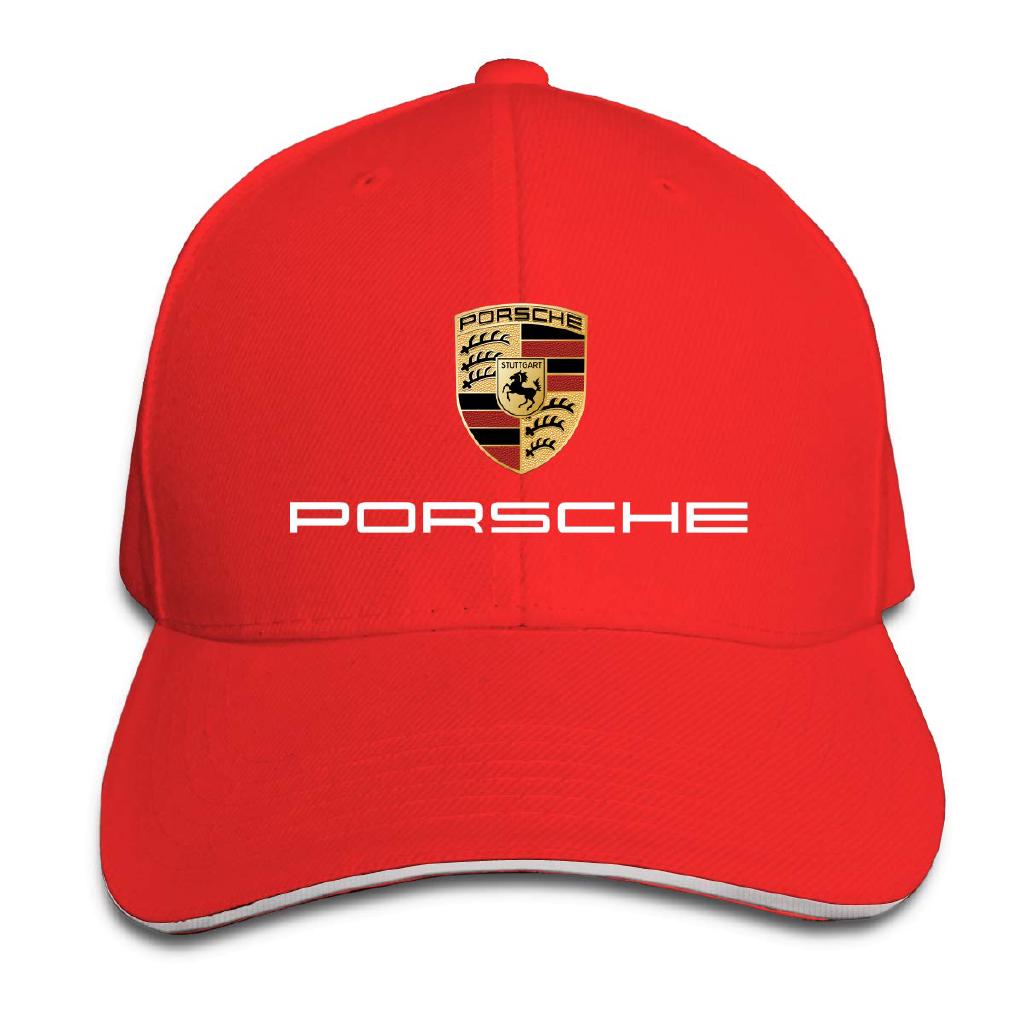 พร้อมส่ง หมวกผ้าฝ้าย ปรับได้ ลายโลโก้ Porsche สําหรับเดินกลางแจ้ง