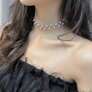 พร้อมส่ง 📍โชคเกอร์ 🧝🏻‍♀️ สร้อยไข่มุก Choker งานเกาหลี