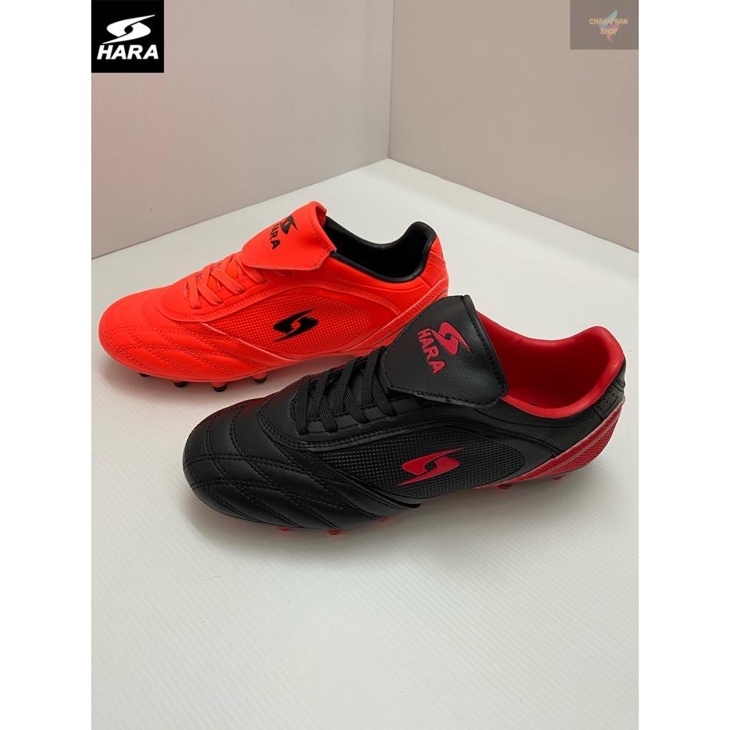 รองเท้าฟุตบอล รองเท้าสตั๊ด HARA รุ่น F09 สีดำ/สีส้ม SIZE 39-45