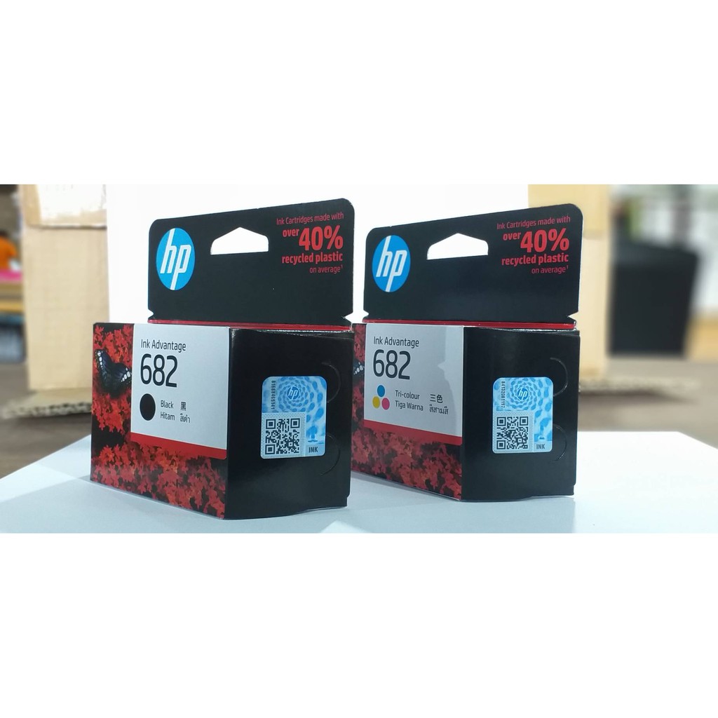 หมึกพิมพ์แท้ HP 682 แพ็คคู่ Black สีดำ (3YM77AA) +Tri-color สามสี Ink Cartridge (3YM76AA) รูปที่ 4