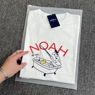 Noah NYC CORE เสื้อยืดลําลอง ผ้าฝ้าย แขนสั้น คอกลม ทรงหลวม พิมพ์ลายโลโก้ตกปลา สไตล์อเมริกัน สําหรับผู้ชาย และผู้หญิงS-5X