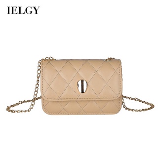 IELGY womens fashion rhombus simple casual chain messenger bag