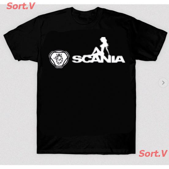 Sort.V New Scania Scania Saab Car Ins เสื้อยืดแขนสั้นเนื้อผ้าฝ้ายสําหรับผู้ชาย เสื้อยืดผ้าฝ้าย 100%