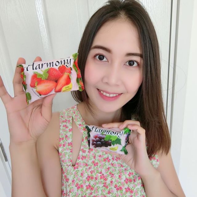 สบู่กลิ่นผลไม้ harmony fruity soap แพคละ5ก้อน