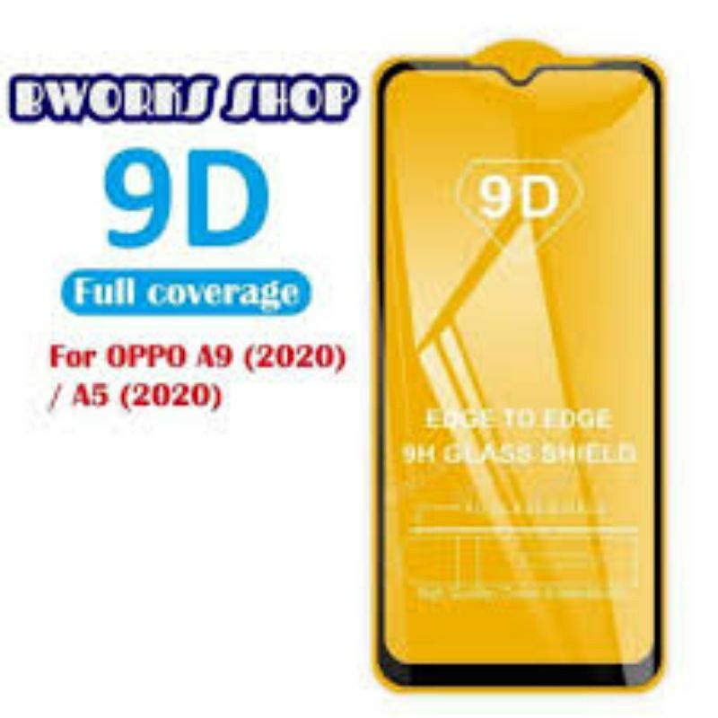 Layar กระจกนิรภัยแบบเต็มหน้าจอ 9d hp OPPO A5/A9 2020/A31/A15/A16/A17/A18/A38/A77S/A57 2022/A52/A92/A