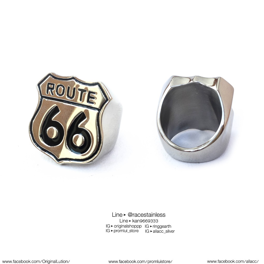 แหวนroute66 ring สแตนเลสแท้