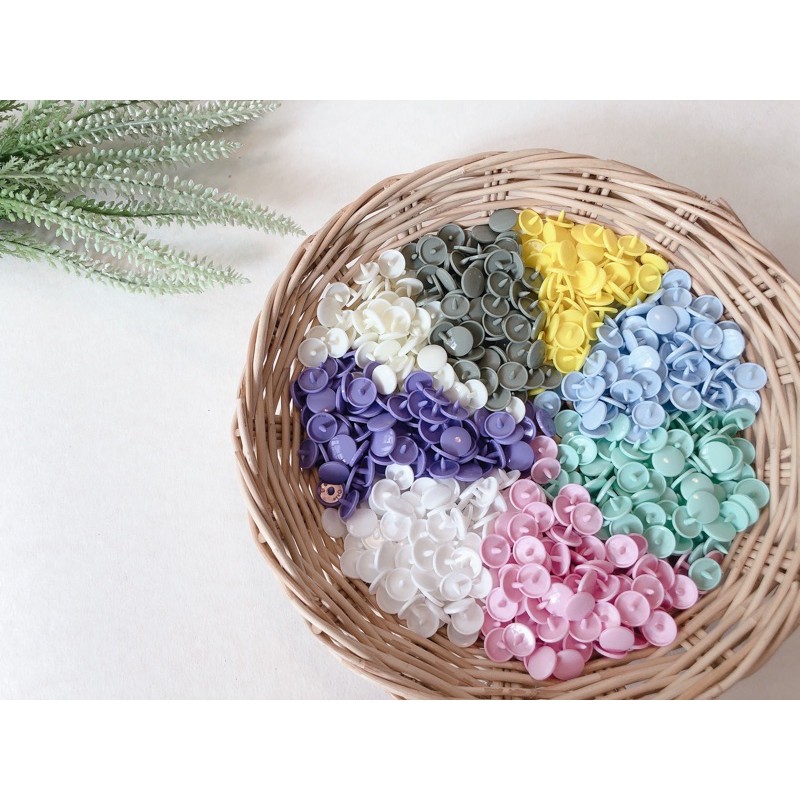 (PART 1) 20 สีพร้อมส่ง กระดุมสแนปพลาสติกเกรด A ใช้ทำงาน Diy ทำสายคล้องแมสได้ – โปรปัง
