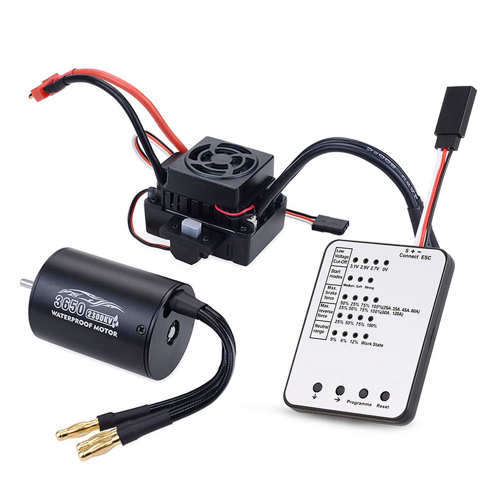 TAMIYA กันน้ําBrushless Combo 3650 2300KV 3100KV 3900KVมอเตอร์ 60A ESCสําหรับTamiya Traxxas 1/10 RCร