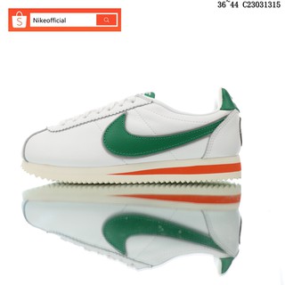 Nike Classic Cortez ของแท้ 100% รองเท้าลําลอง ผ้าไนล่อน สีขาว สําหรับผู้ชาย และผู้หญิง