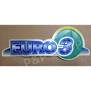 สติ๊กเกอร์ข้างประตู สติ๊กเกอร์ “EURO 3” HINO แท้ห้าง