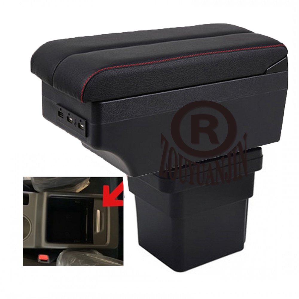 รถ Mitsubishi Xpander ArmRest Box คอนโซลกลางที่เก็บข้อศอกส่วนที่เหลือแขนพร้อมที่วางแก้ว USB