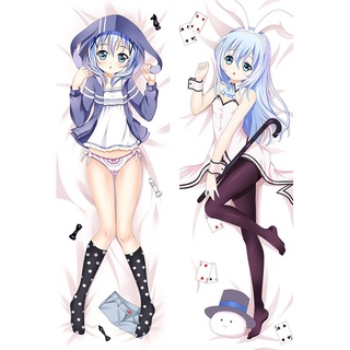 Ready Stock 59" Anime Is the Order a Rabbit? Dakimakura Pillowcase Kafuu Chino Diy Custom Cushion Pillow Cover Hugging Body Pillow Case 150*50cm