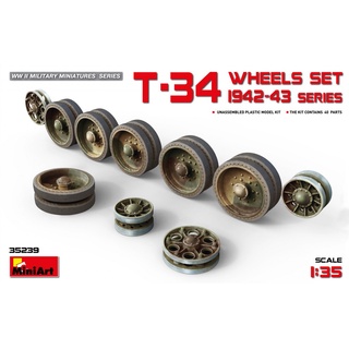 โมเดลประกอบ MiniArt 1/35 MI35239 T-34 WHEELS SET 1942-43 SERIES