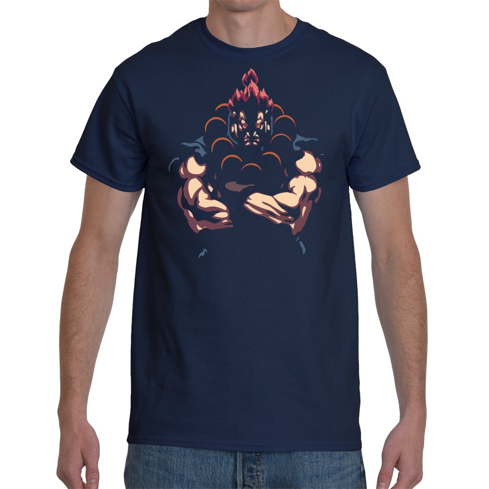 เสื้อยืดแปลกใหม่ Street Fighter Akuma Design Pure Cotton Mens เสื้อยืด