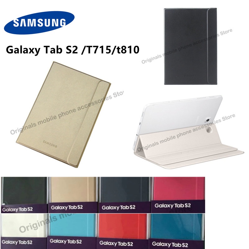 1:1 Official Samsung Galaxy Tab S2 8.0in T715 Tab S2 9.7in T810 Book Tablet Cover Stand Magnetic Auto Sleep Wake Flip Co