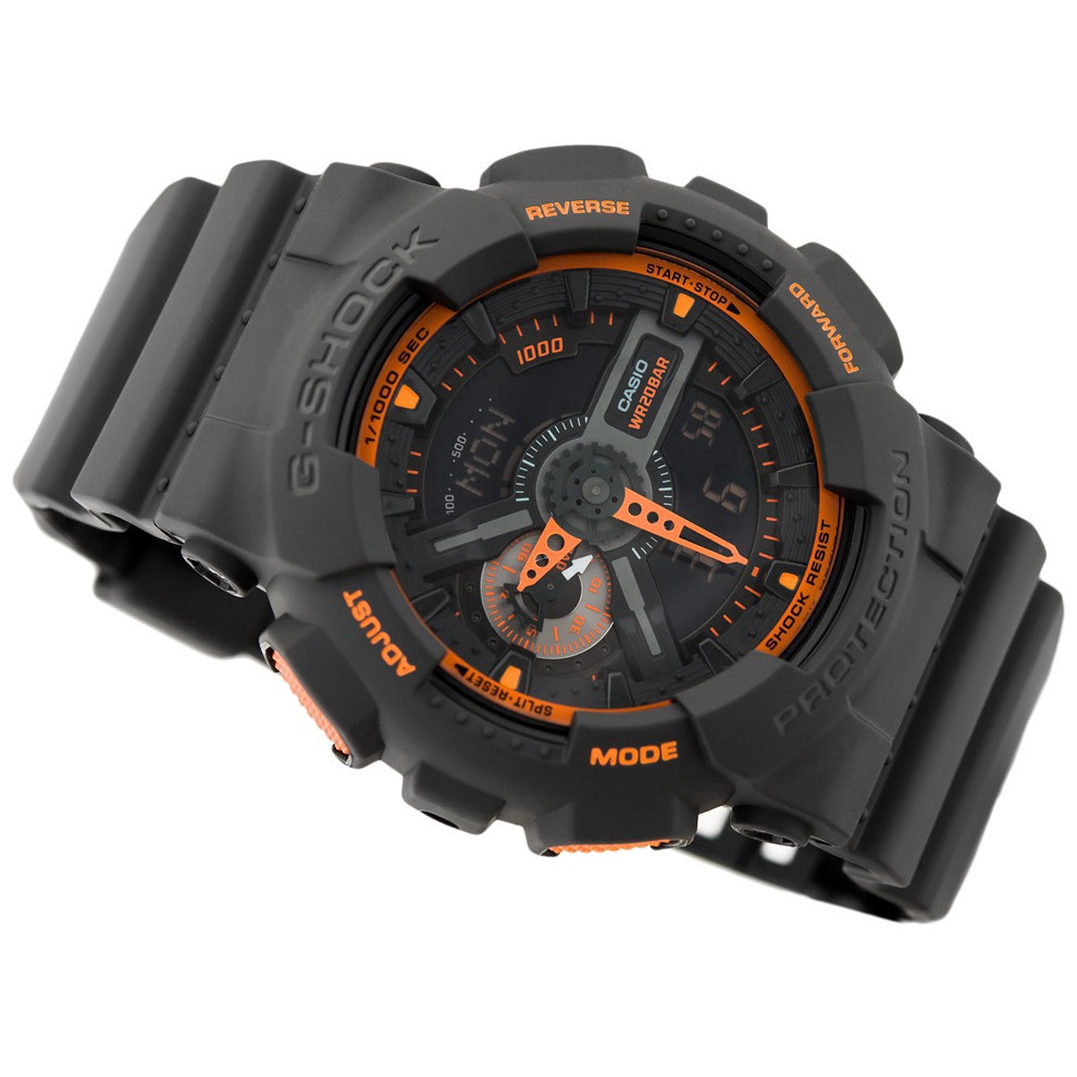 Casi*o G-SHOCK GA-110 นาฬิกาสปอร์ต นาฬิกาสปอร์ต นาฬิกาสปอร์ตผู้ชาย GA110 ga100 สีเทา สีส้ม v695