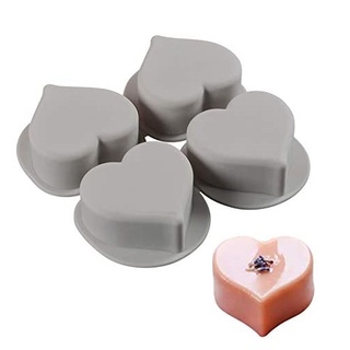 แม่พิมพ์ซิลิโคนหัวใจ 4 ช่อง Heart silicone molds