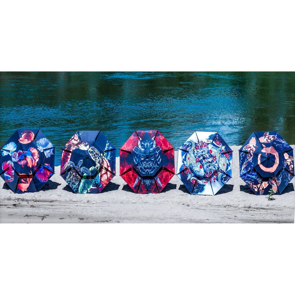 ร่มตกปลาชิงหลิว 2 ชั้น (ยกลอยรุ่น FUV 2 ท่อน /ปรับคอสปริง)  "โอจีซัง"