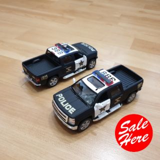 รถโมเดล DIE CAST [CHEVROTTE POLICETRUCK] รถตำรวจกระบะ 4 ประตู  ของเล่นและสะสมรถเหล็กมีลาน รถเหล็กSCALE 1:36