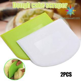 SM01 2 Pcs Dough Scraper Bowl Scraper Cutter Multipurpose for Bread Dough Cake Fondant