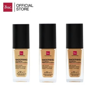 BSC SMOOTHING MATCH FOUNDATION SPF 50 PA++++ รองพื้นเนื้อซาตินบางเบา มอบการปกปิดอย่างเป็นธรรมชาติ