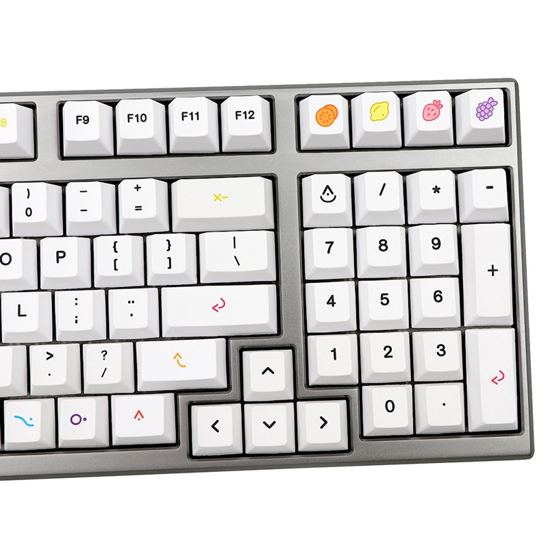 Fruits Keycap White Theme Minimalist Style Cherry Profile for 61/64/68/75/84/RK836/87/96/980/108 Keyboard Keycaps #8