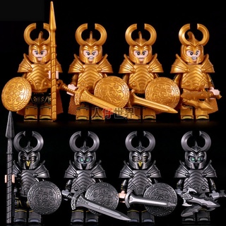 ฟิกเกอร์ Marvel Minifigures Thors Hometown Asgard Defender Asgard Warrior Odin Death Guard ขนาดเล็ก KT1044