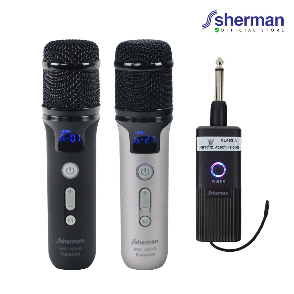 Sherman ชุดไมโครโฟนไร้สาย UHF รุ่น MIC-150+R