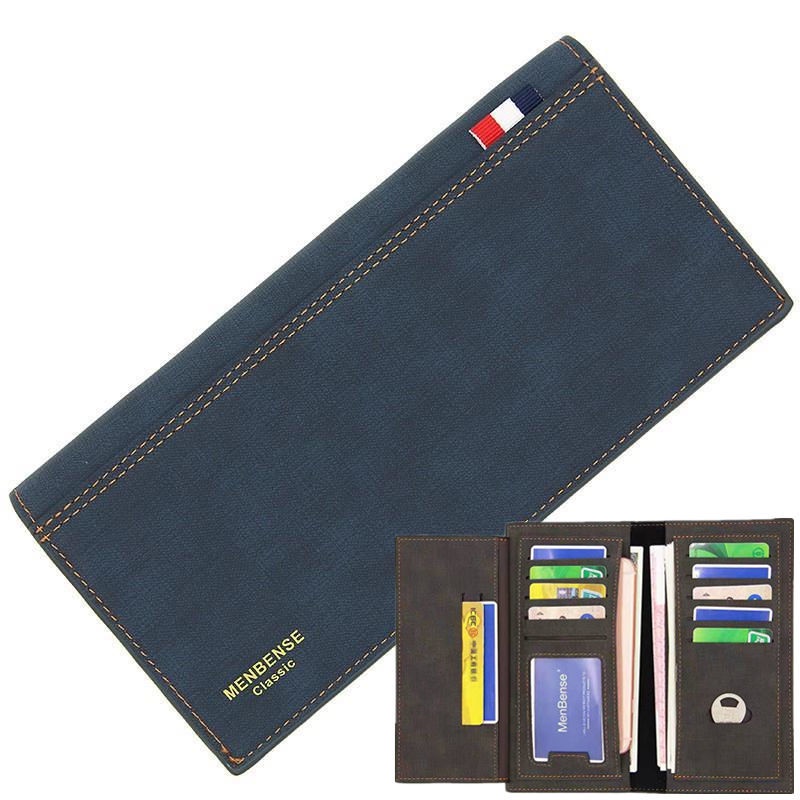 Dompet lelaki กระเป๋าสตางค์ใบยาวผู้ชาย Casual กระเป๋าสตางค์หนังบางบางบางกระเป๋าสําหรับนักศึกษาวิทยาลัยหนุ่มคลัทช์กระเป๋าเงิน