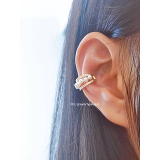 Earcuff #7 ต่างหูคล้องหู​ เพชรสลับมุข ไม่ต้องเจาะหู | พร้อมส่ง!