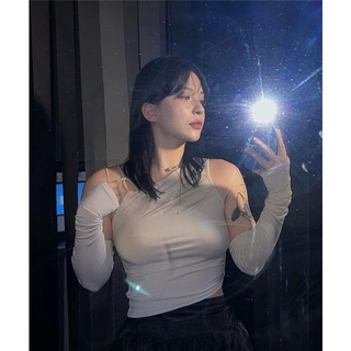 Dayday Girl เสื้อผ้าเด็กผู้หญิง | Ins สไตล์เกาหลี ~ การออกแบบที่สวยงาม เชือกสายคล้องคอ แนวทแยง เสื้อกั๊ก แขนปลอม สองชิ้น เสื้อสูท