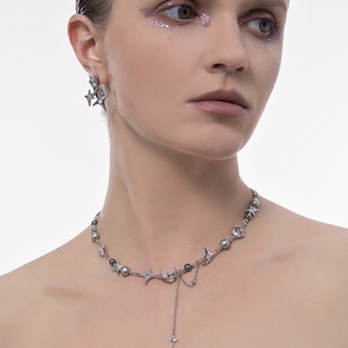 🔥Sale🔥สร้อยคอโซ่คริสตัลไข่มุก MASW Crystal Pearls Chain Necklace พร้อมส่ง