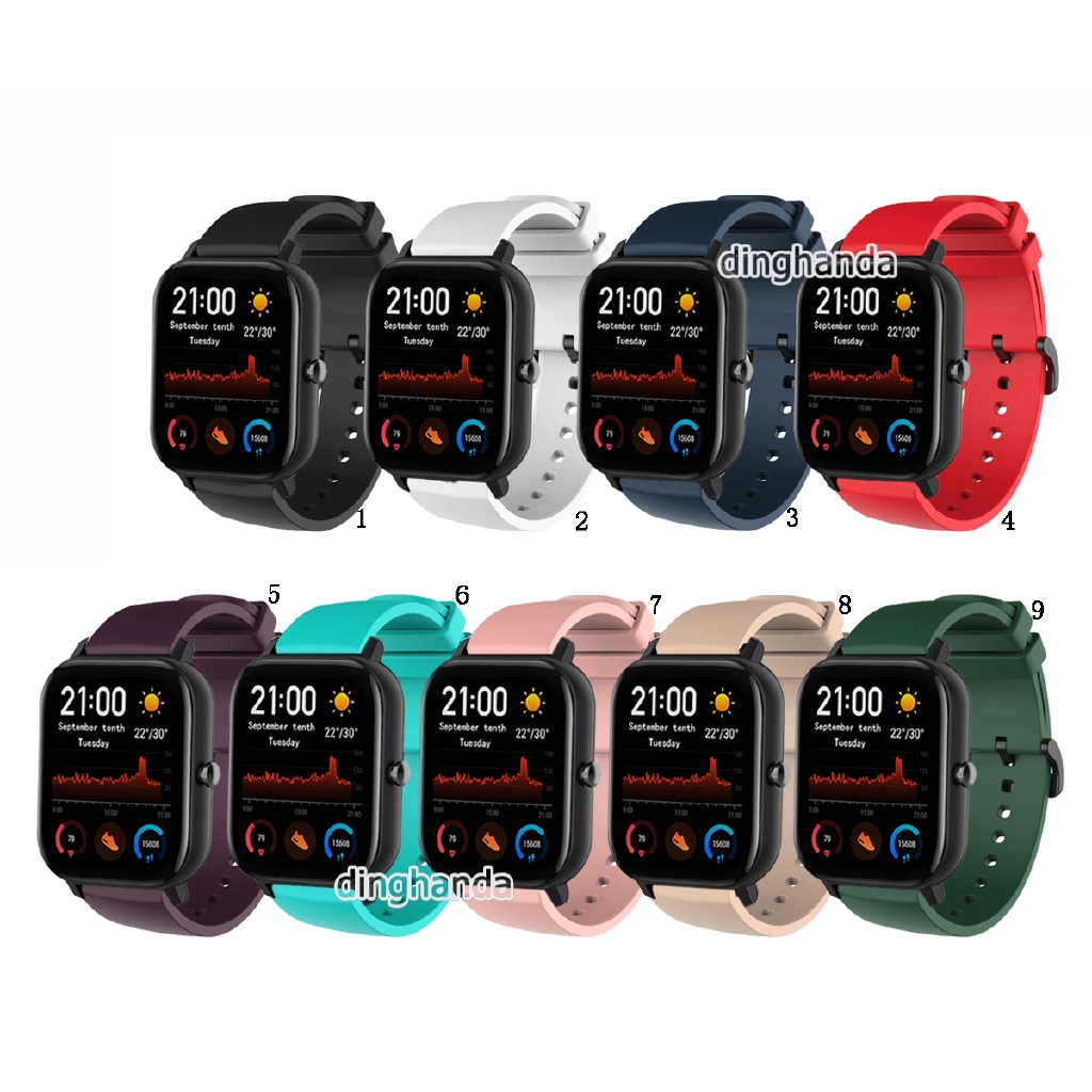 สายรัดซิลิโคนสำหรับ Huami Amazfit GTS 2e GTS2 mini GTS3 4 GTS4 mini Active