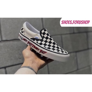 Vans Slip On 98 DX “Fast Time” ลายตารางครีม-ดำ พร้อมส่ง 36-44 แถมกล่อง สินค้าถ่ายจากงานจริง