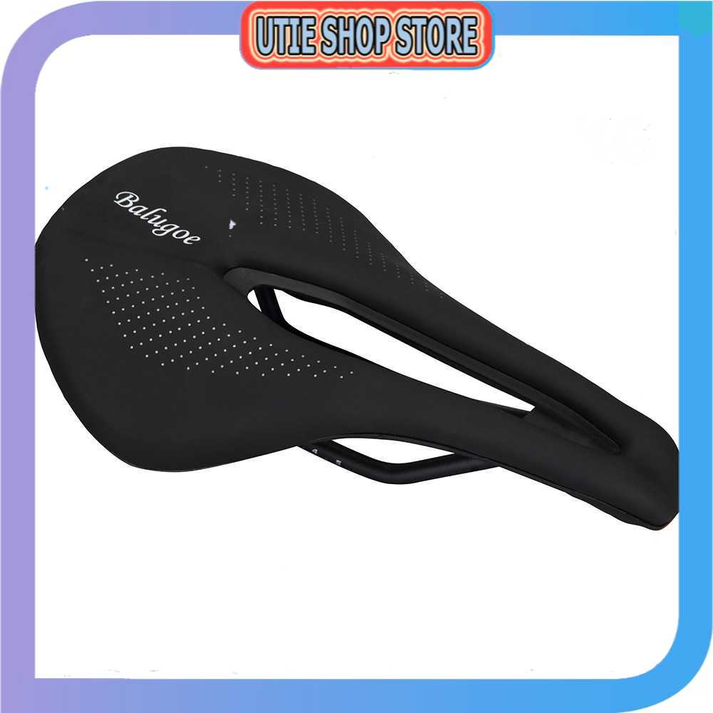 USS BIKE - Balugoe Ultralight คาร์บอนไฟเบอร์เบาะหนังจักรยาน - EC90